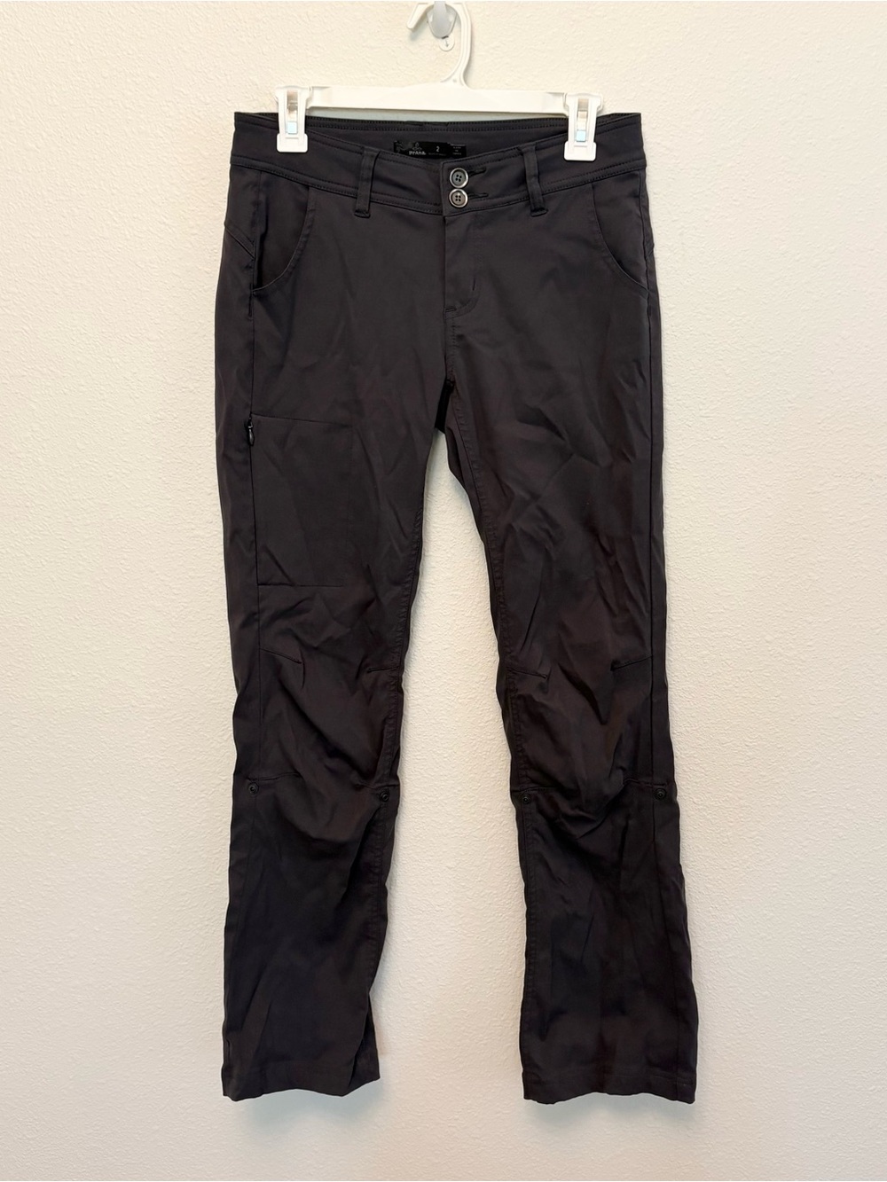 Prana Pants Womens Halle Low Rise Straight Hike Camp Trail Convertible Sz 2
